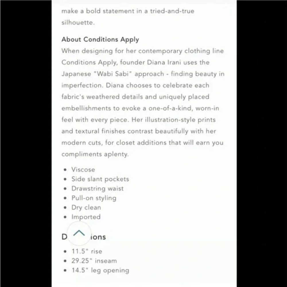 Anthropologie Conditions Apply Mallorca Dyed Tapered Trousers Medium JB - Picture 3 of 6